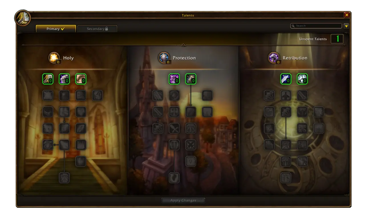 Oficiálna Blizzard ukážka Paladin talent trees vo WoW Forever