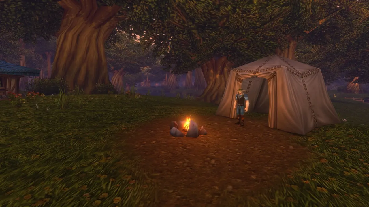 Oficiálny záber postavy pri Basic Campfire vo WoW Forever