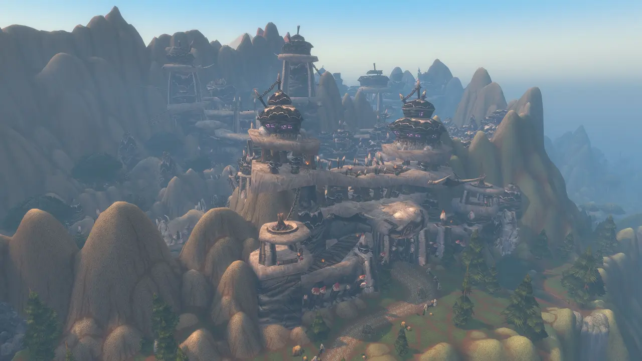 Oficiálny pohľad na horskú pevnosť jedného z dungeonov WoW Forever